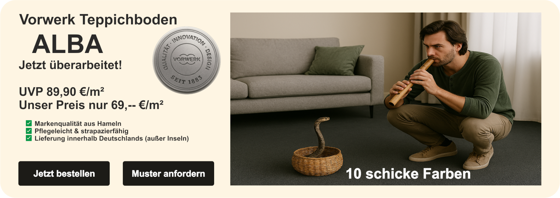 „Kategoriebild Vorwerk Alba Teppichboden ab 5 m²